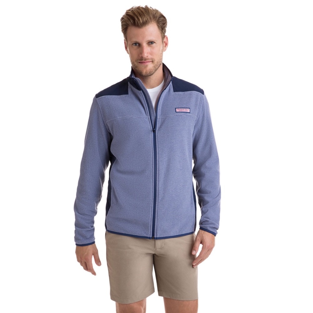 Vineyard Vines On End Fleece Full Zip Shep Shirt